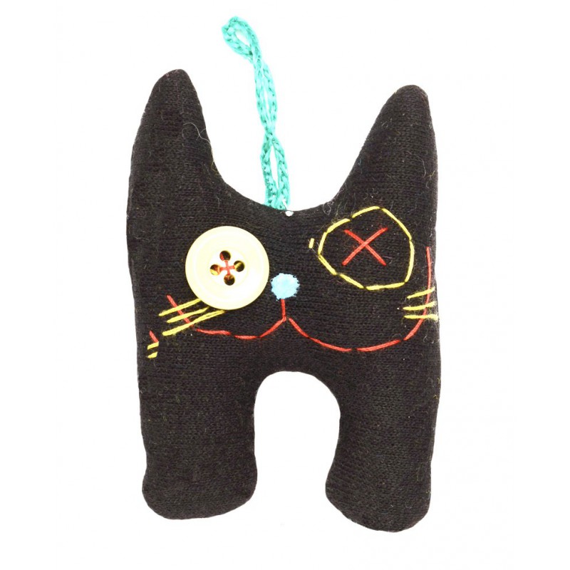 Muñeco mini gato negro