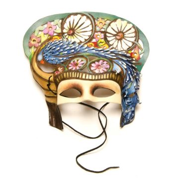Máscara de carnaval guacamayo añil