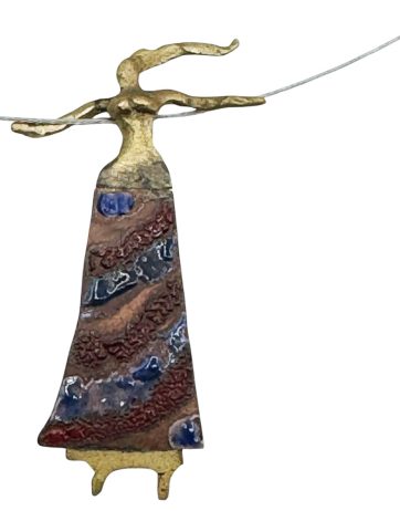 Gargantilla  Plata Ola Marrón