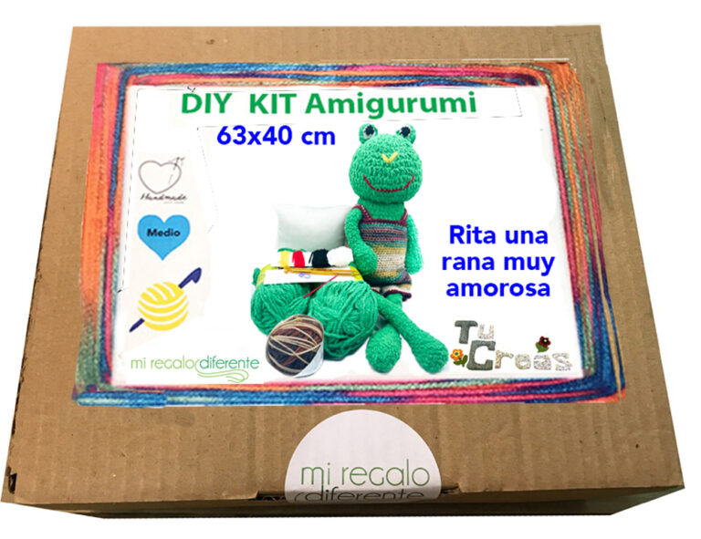 Kit de Lana para hacer un Amigurumi Suave Rana Rita