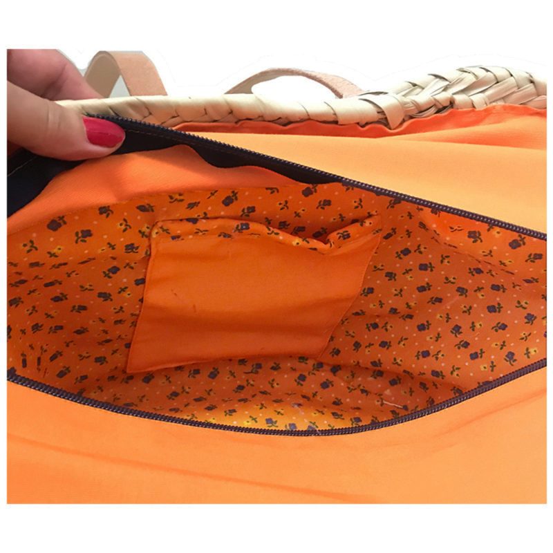 Capazo Fleco Naranja - Imagen 3