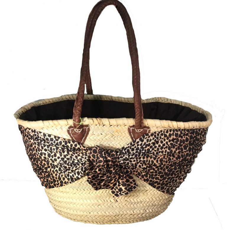 Capazo con Tela Animal Print