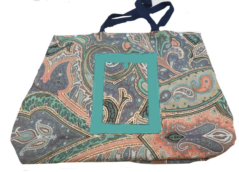 Bolsa Shopper Estampada con Bolsillo Exterior