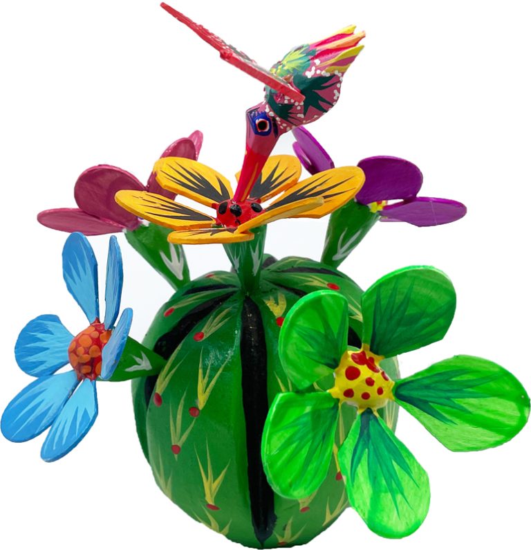 Figura Decorativa  Cactus con Colibri 1