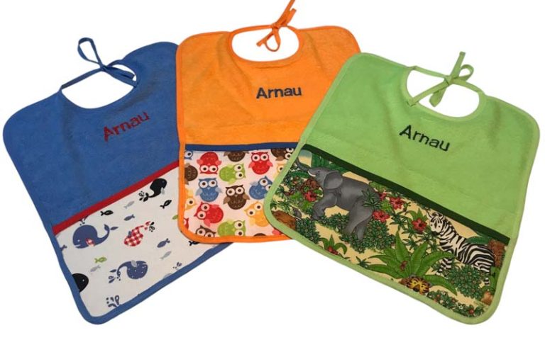 Baberos Personalizados con Telas Animales