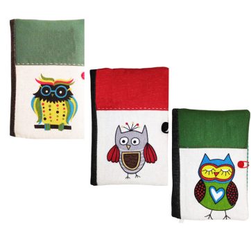 Funda para libreta pequeña con buho